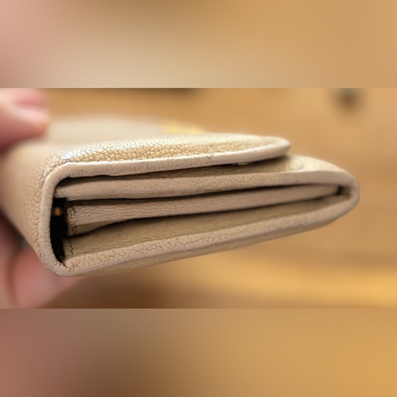 Miu Miu Beige Calfskin Leather Double Snap Wallet - Picture 9 of 14